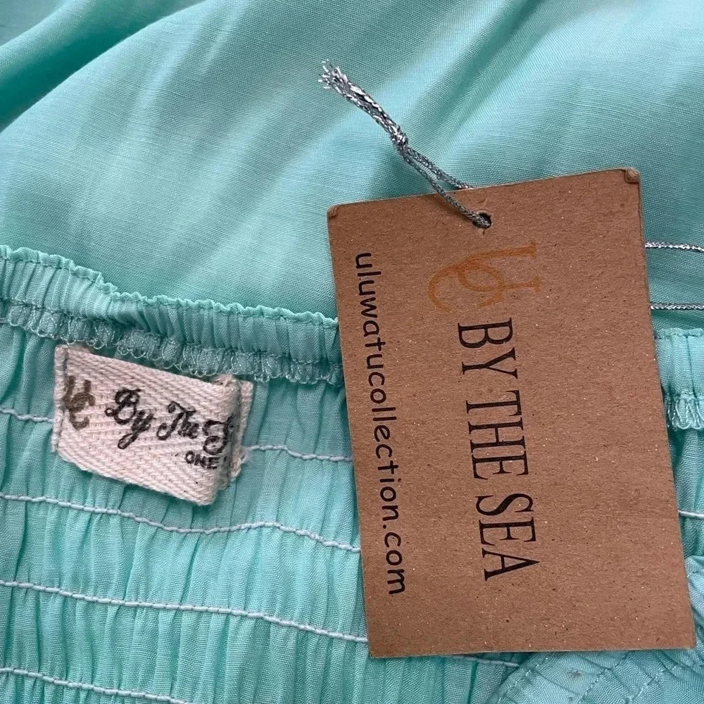 🌸 BY THE SEA Strapless Ocean Green Dress - Picture 8 of 8